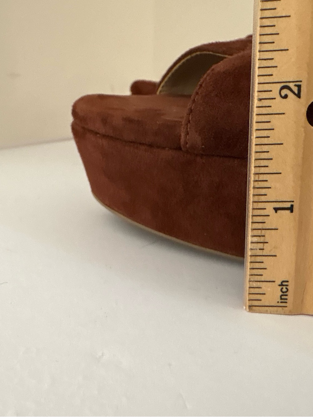Giani Bernini Jayleen Platform Wedge Brown Suede Sandals 9 - Picture 16 of 16